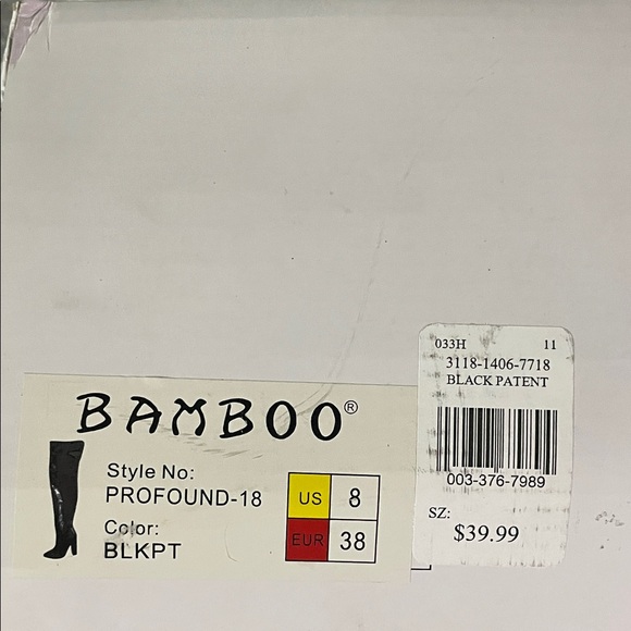 Black Patent Leather Knee-High Boots - Picture 4 of 4